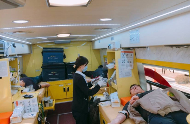 헌혈버스 내부 사진